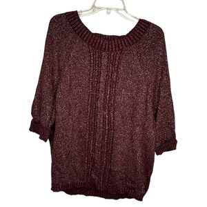 Gloria Vanderbilt Metallic Sweater